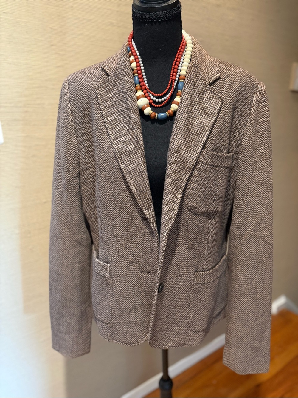 Chaps Brown Herringbone Sport Coat